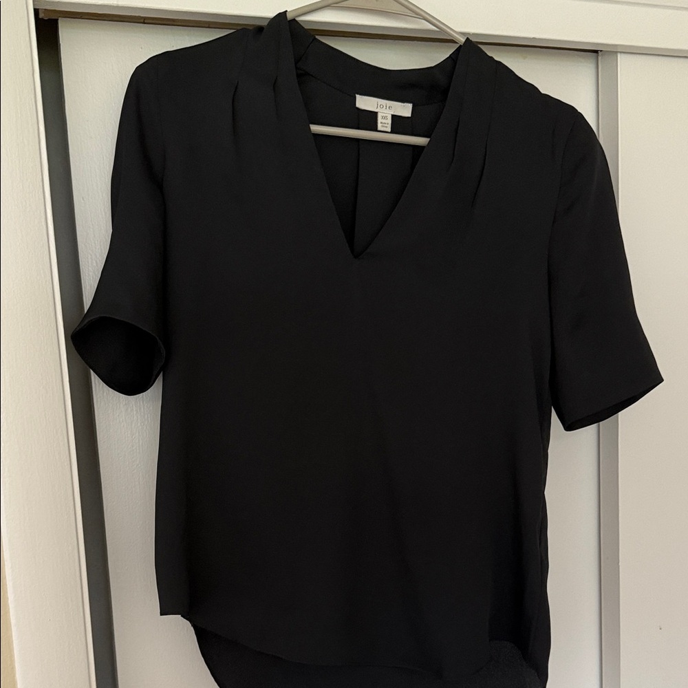 Joie Black V-Neck Blouse